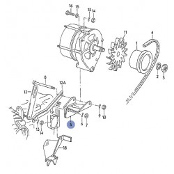 Support alternateur sur bloc moteur